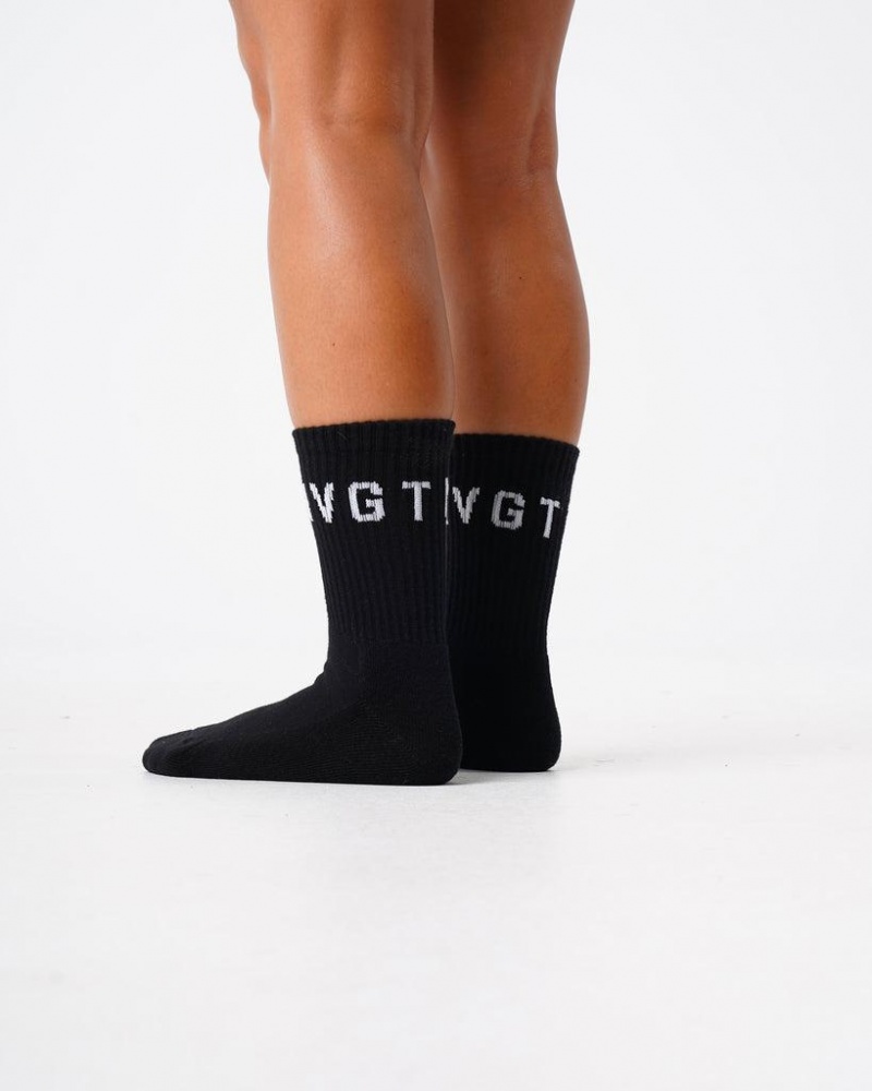 NVGTN NVGTN Crew Socks Miesten Asusteet Mustat | FI834WN