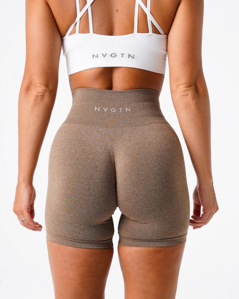 NVGTN Pro Seamless Naisten Shortsit Beige | FI716FD