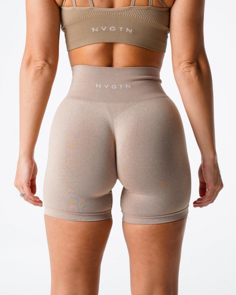 NVGTN Pro Seamless Naisten Shortsit Beige | FI481DF