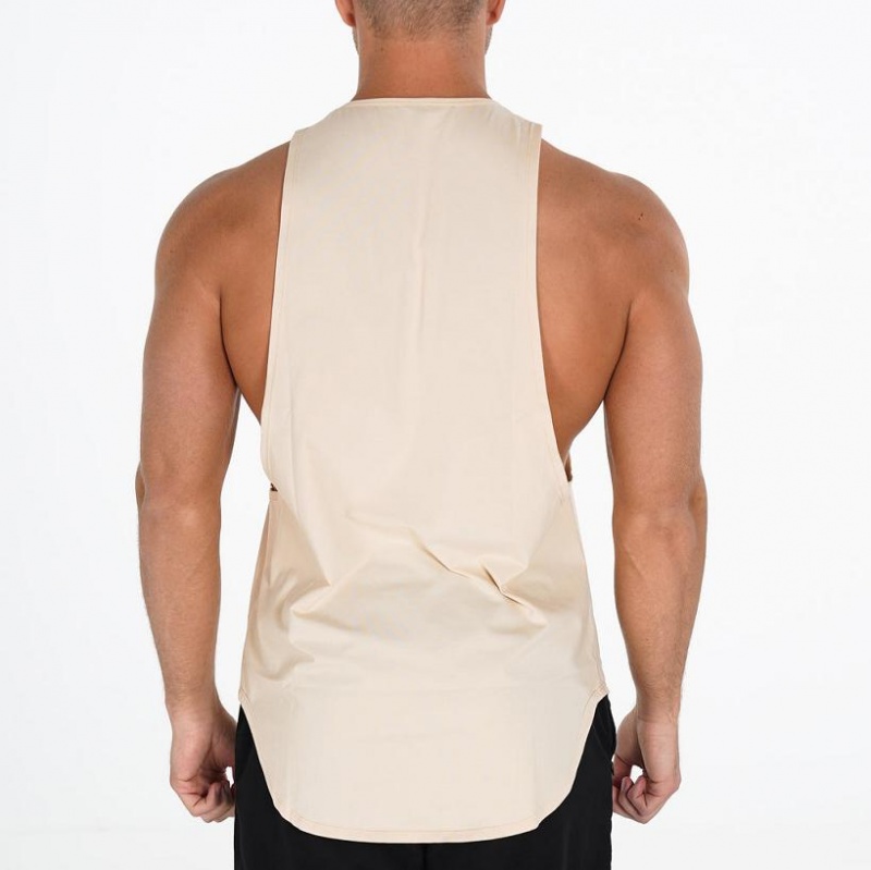 NVGTN Pulse Edge Tank Miesten Topit Beige | FI327GS