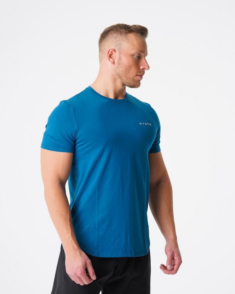 NVGTN Pulse Fitted Tee Miesten T Paidat Sininen | FI639GS