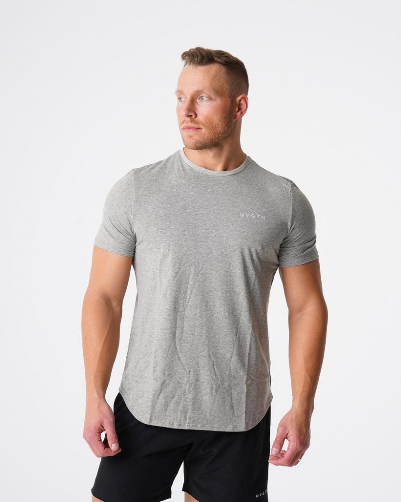 NVGTN Pulse Fitted Tee Miesten T Paidat Harmaat | FI717GS