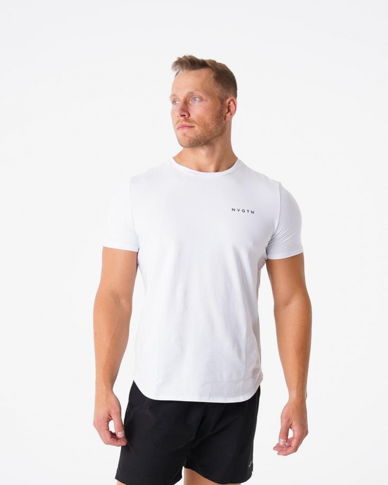 NVGTN Pulse Fitted Tee Miesten T Paidat Valkoinen | FI743GS