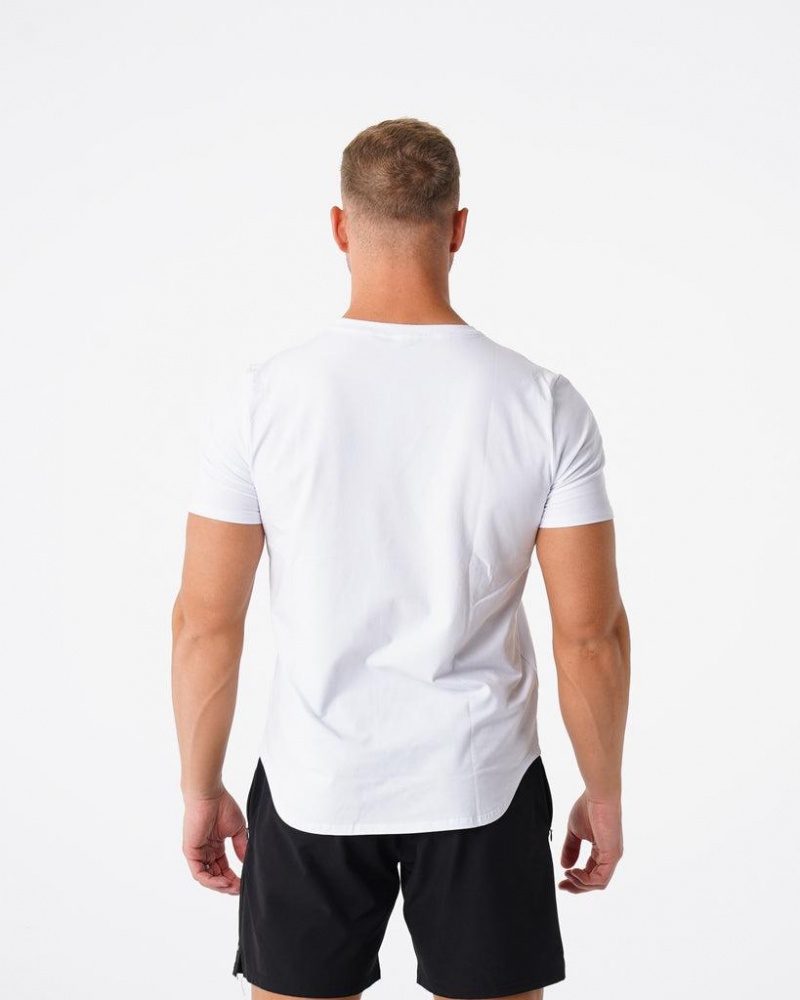 NVGTN Pulse Fitted Tee Miesten T Paidat Valkoinen | FI743GS