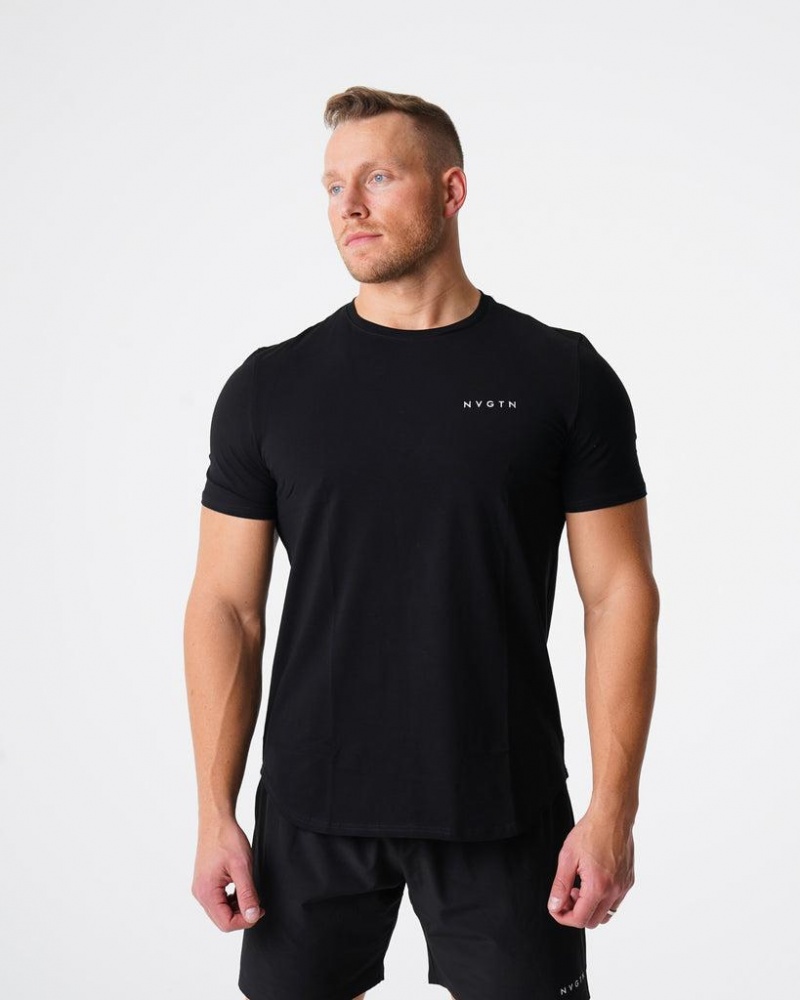 NVGTN Pulse Fitted Tee Miesten T Paidat Mustat | FI769GS