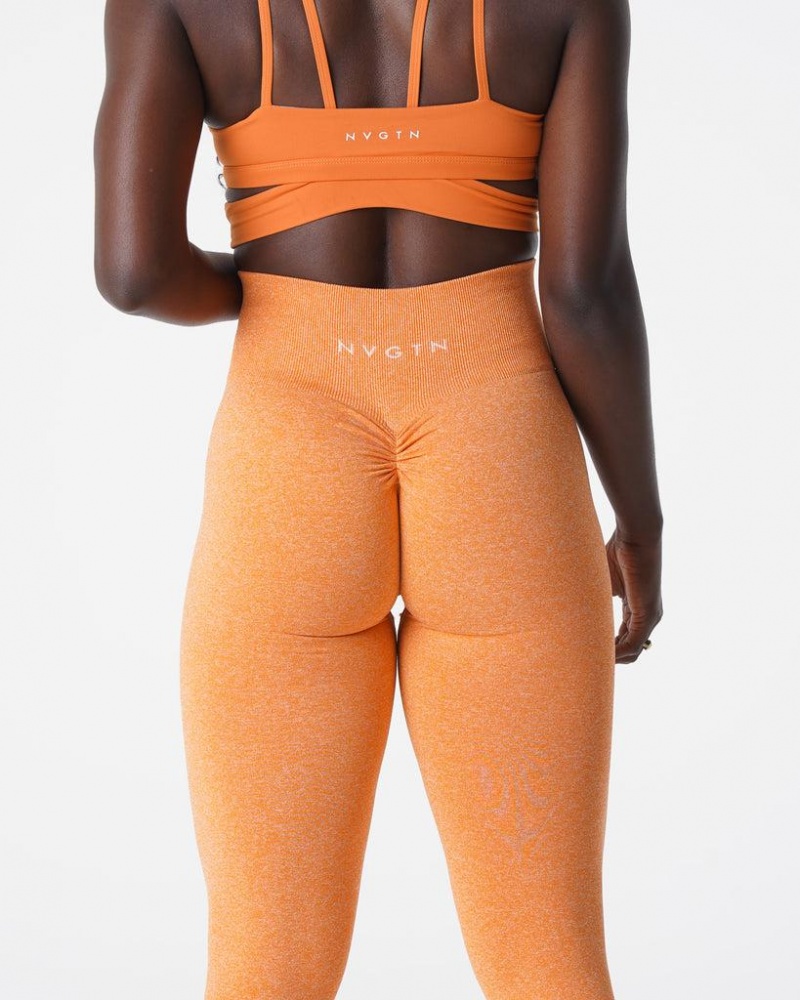 NVGTN Scrunch Seamless Naisten Leggingsit Oranssi | FI388BE