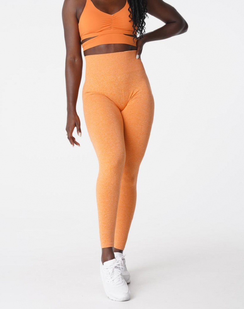 NVGTN Scrunch Seamless Naisten Leggingsit Oranssi | FI388BE