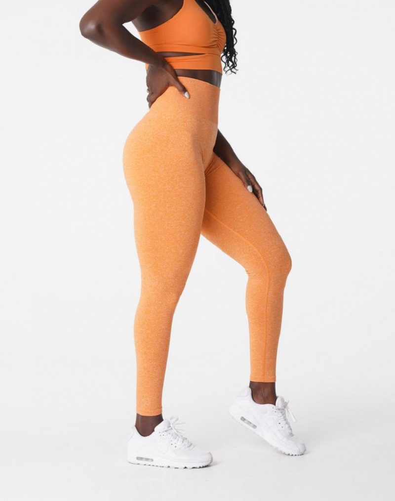 NVGTN Scrunch Seamless Naisten Leggingsit Oranssi | FI388BE