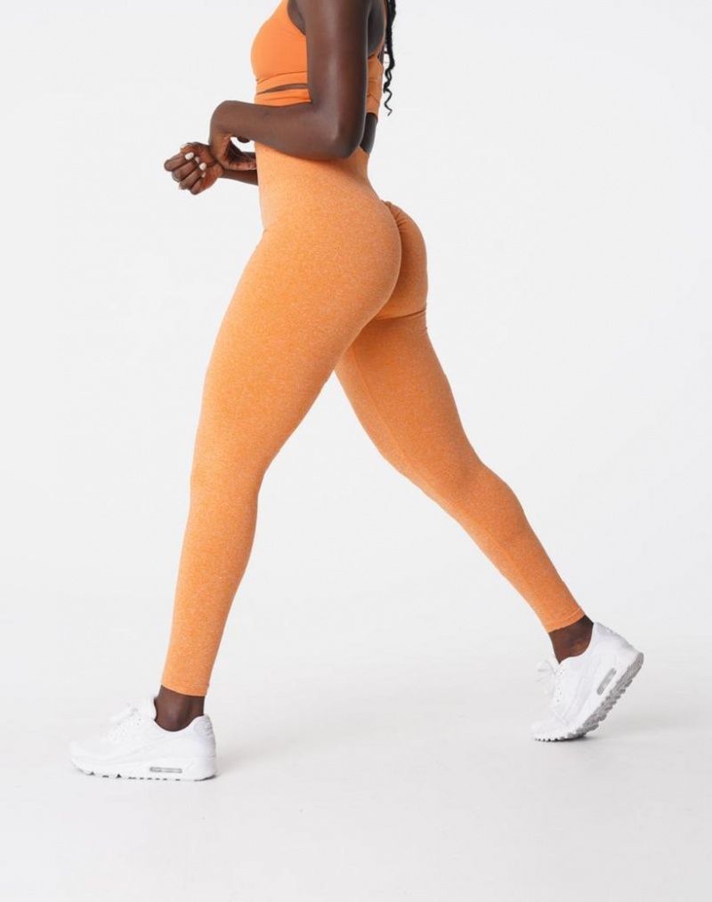 NVGTN Scrunch Seamless Naisten Leggingsit Oranssi | FI388BE