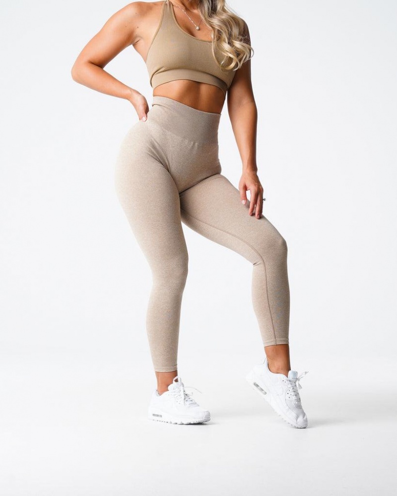 NVGTN Scrunch Seamless Naisten Leggingsit Beige | FI492BE