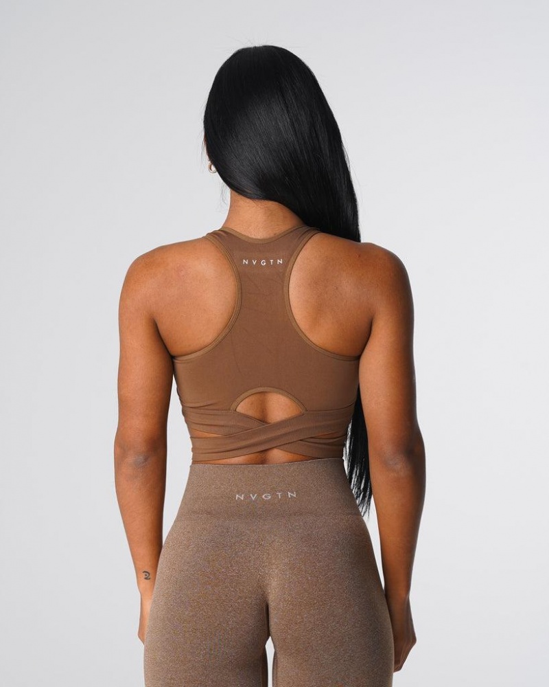 NVGTN Sculpt Seamless Top Naisten Urheiluliivit Beige | FI766SG