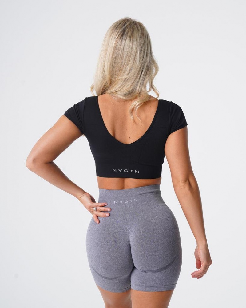 NVGTN Serene Seamless Naisten Urheiluliivit Mustat | FI003EB