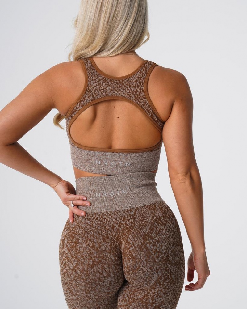 NVGTN Snakeskin Eclipse Seamless Naisten Urheiluliivit Beige | FI055EB