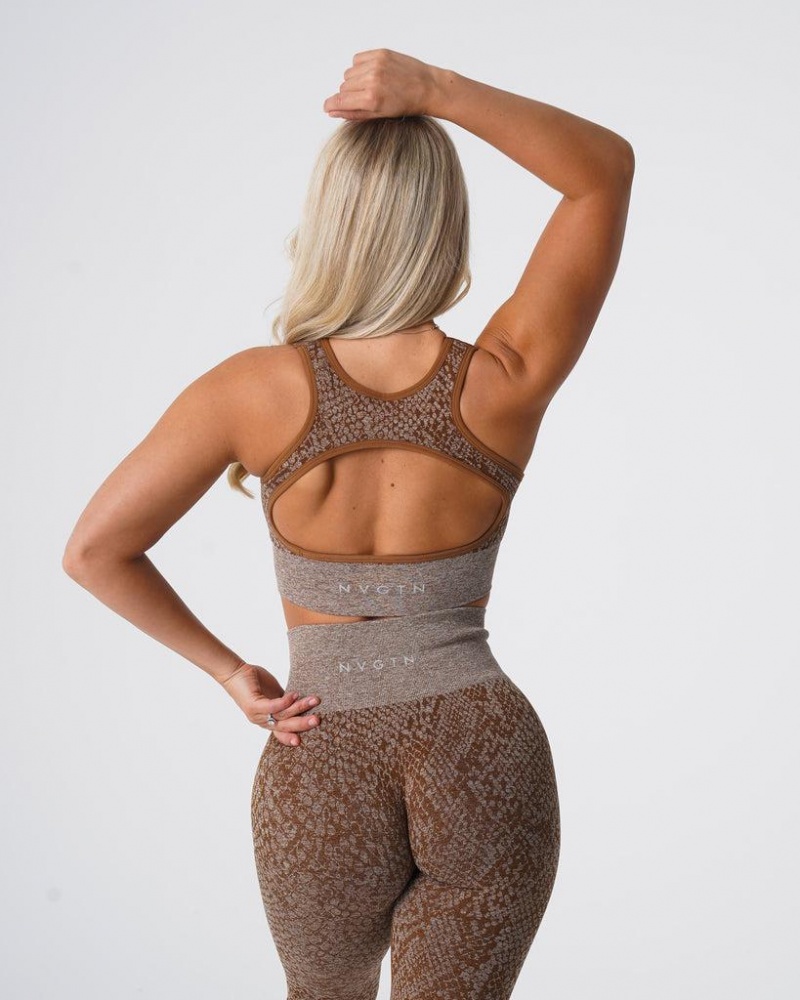 NVGTN Snakeskin Eclipse Seamless Naisten Urheiluliivit Beige | FI055EB