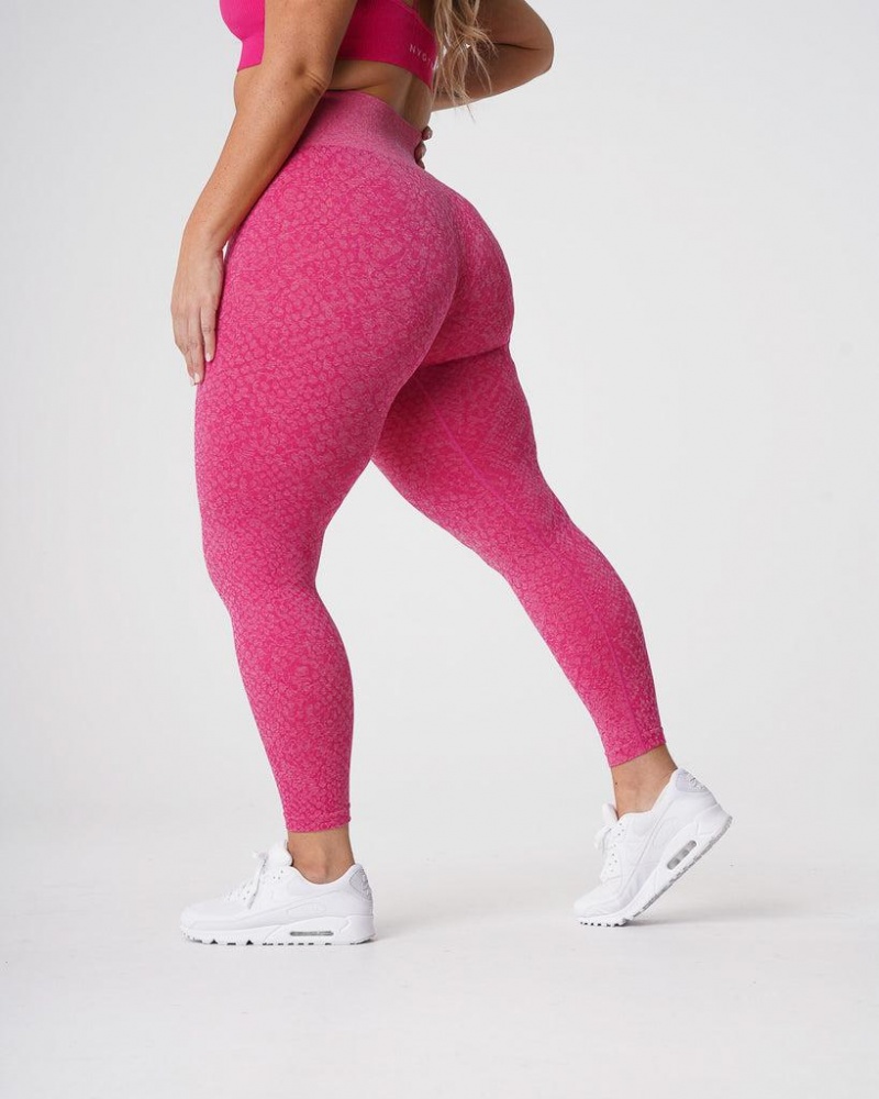 NVGTN Snakeskin Seamless Naisten Leggingsit Fuksia | FI285NW