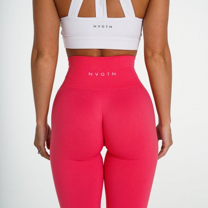 NVGTN Solid Seamless Naisten Leggingsit Pinkki | FI415NW