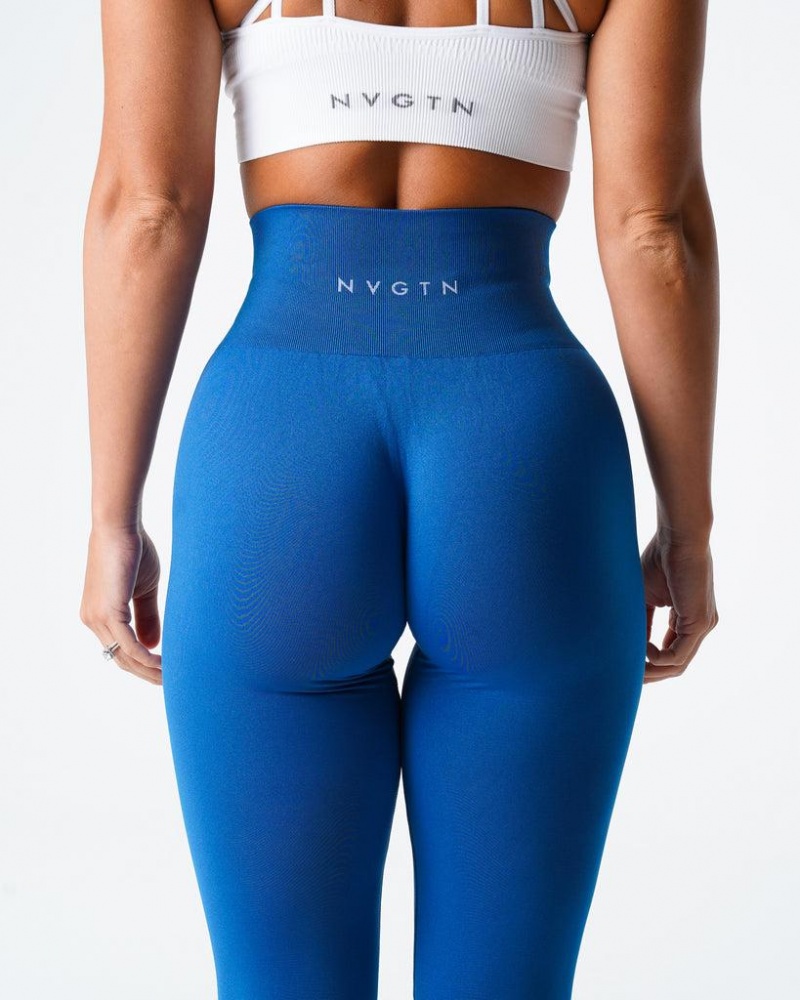 NVGTN Solid Seamless Naisten Leggingsit Sininen | FI597NW