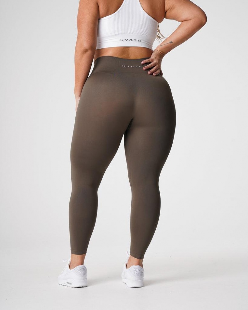 NVGTN Solid Seamless Naisten Leggingsit Oliivinvihreä | FI649NW