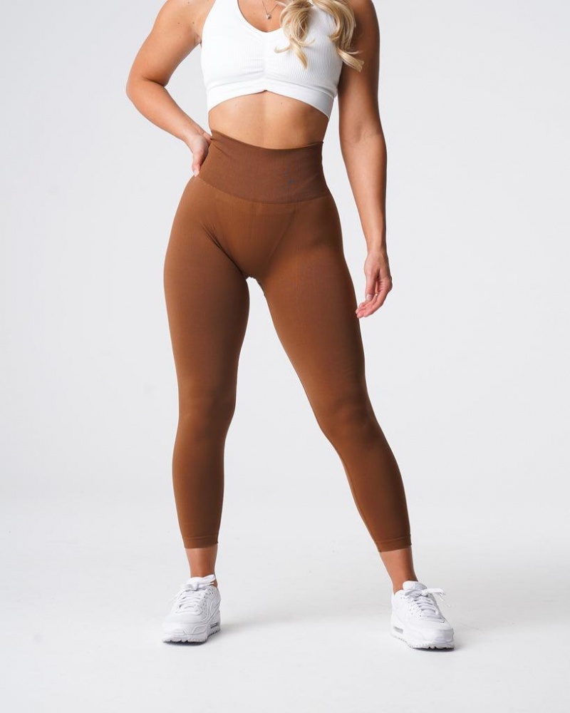 NVGTN Solid Seamless Naisten Leggingsit Kahvi | FI675NW