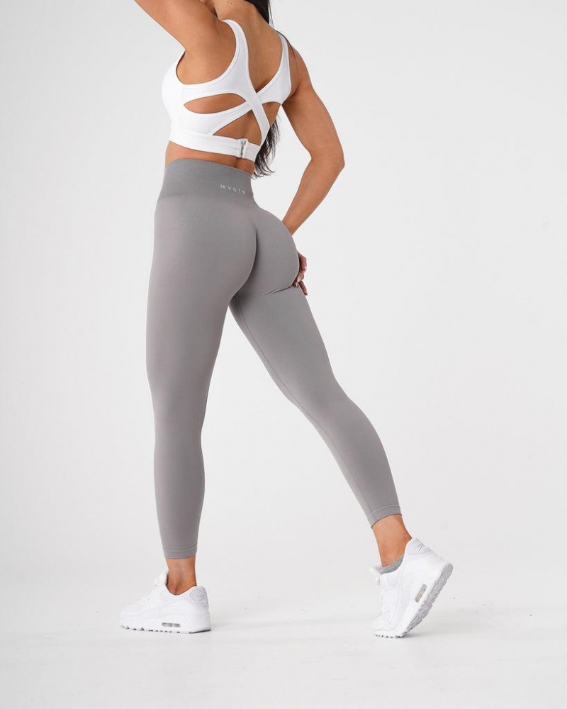 NVGTN Solid Seamless Naisten Leggingsit Vaaleanharmaat | FI701NW