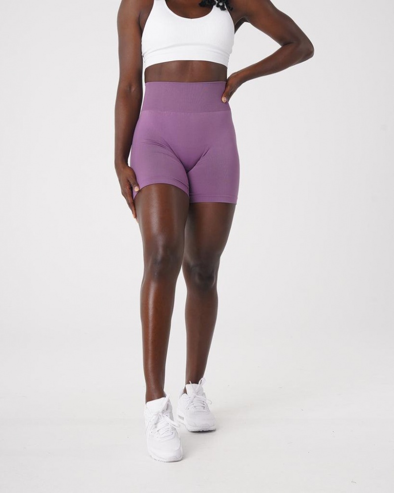 NVGTN Solid Seamless Naisten Shortsit Violetit | FI618ZU