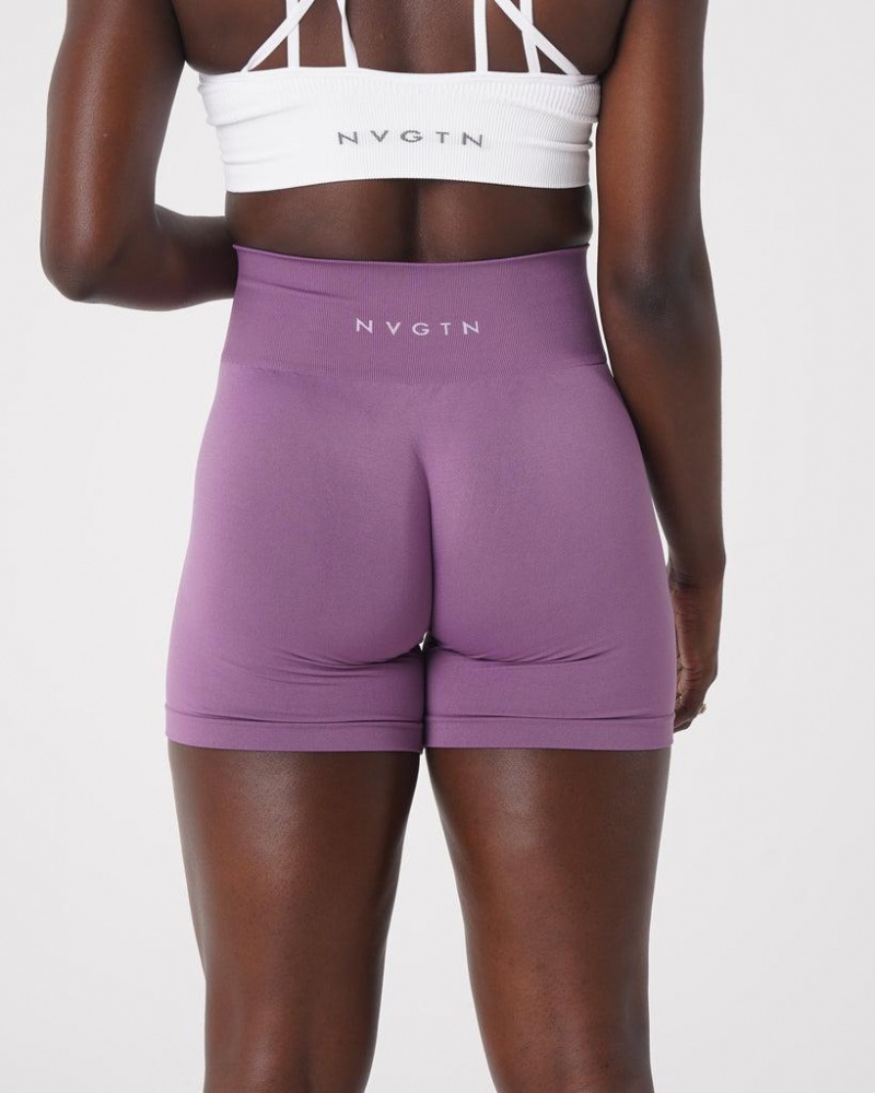 NVGTN Solid Seamless Naisten Shortsit Violetit | FI618ZU