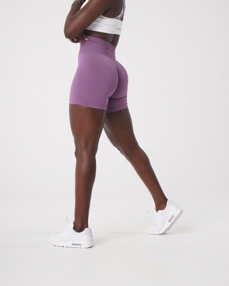 NVGTN Solid Seamless Naisten Shortsit Violetit | FI618ZU