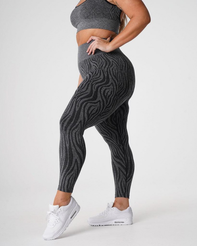 NVGTN Speckled Zebra Seamless Naisten Leggingsit Mustat | FI831NW