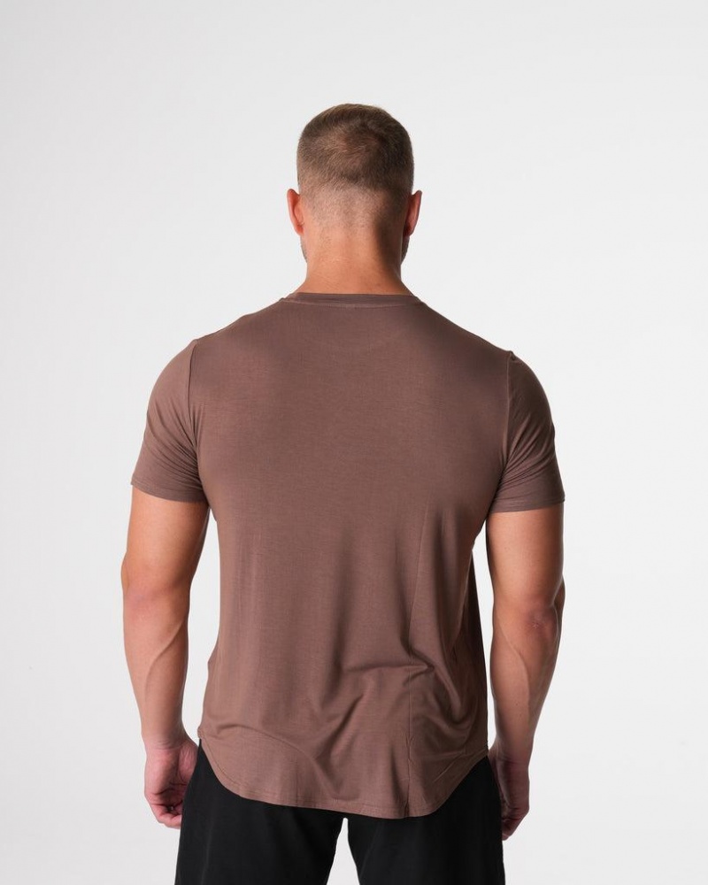 NVGTN Tech Fitted Tee Miesten T Paidat Beige | FI002WN