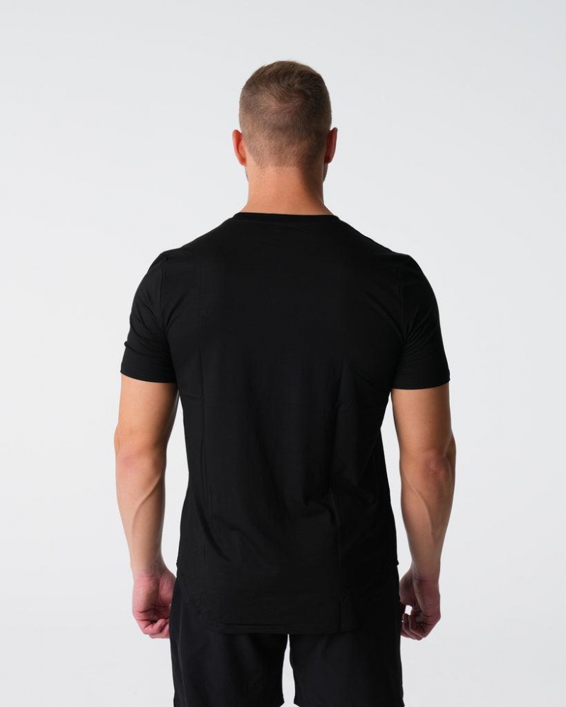 NVGTN Tech Fitted Tee Miesten T Paidat Mustat | FI821GS