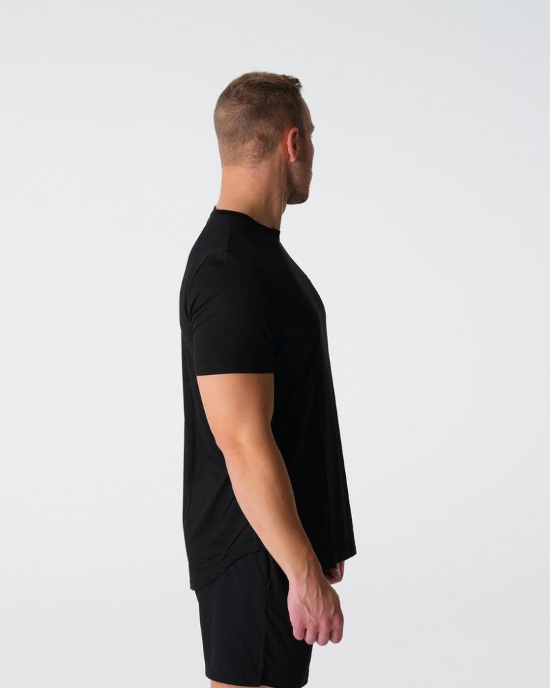 NVGTN Tech Fitted Tee Miesten T Paidat Mustat | FI821GS