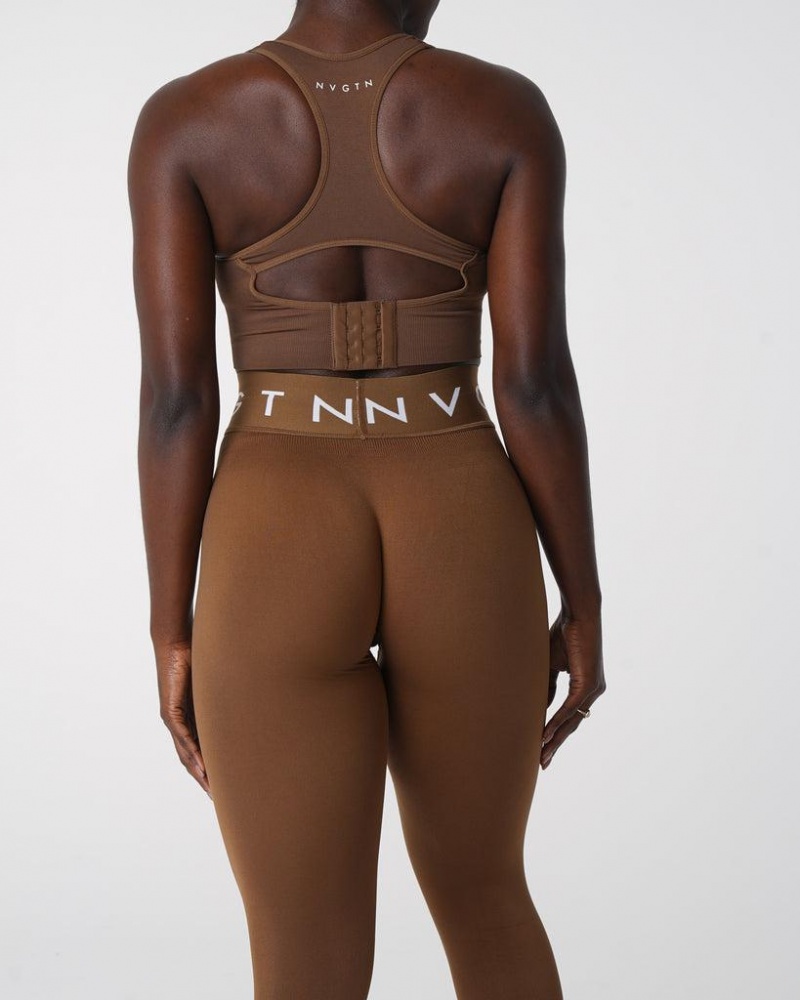 NVGTN Urheilu Seamless Naisten Leggingsit Beige | FI140PJ