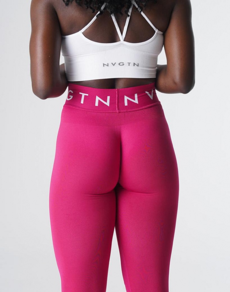 NVGTN Urheilu Seamless Naisten Leggingsit Pinkki | FI244PJ