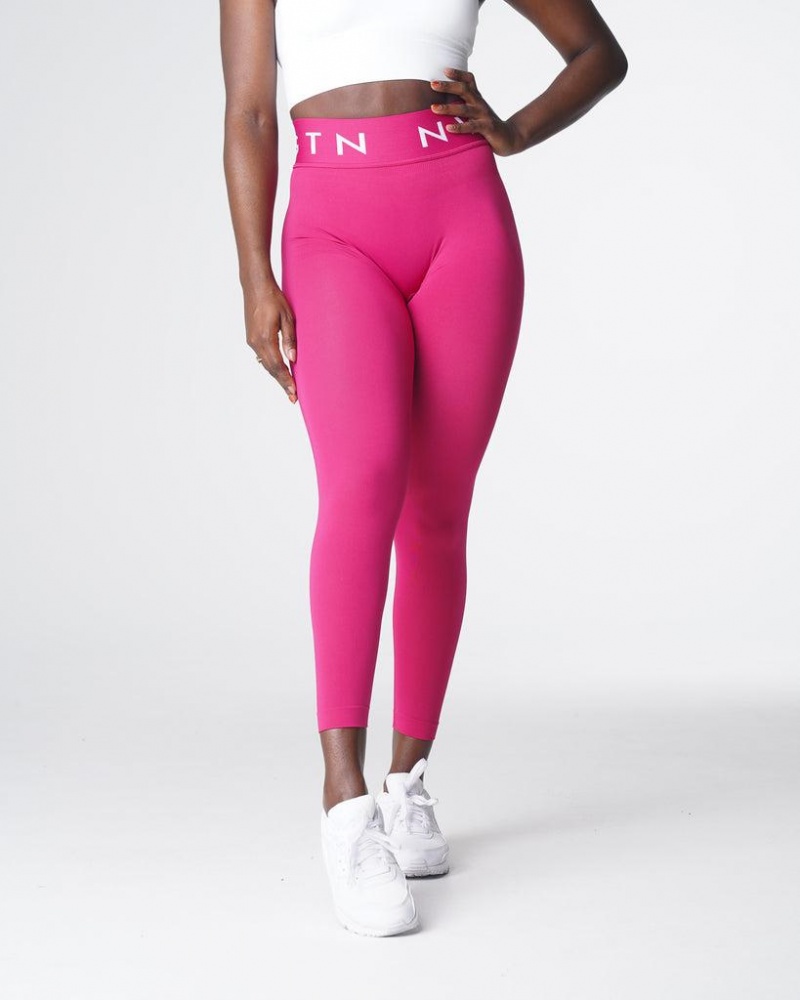 NVGTN Urheilu Seamless Naisten Leggingsit Pinkki | FI244PJ