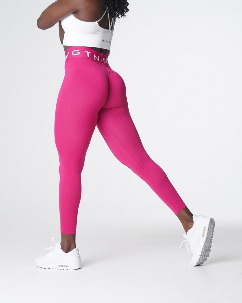 NVGTN Urheilu Seamless Naisten Leggingsit Pinkki | FI244PJ