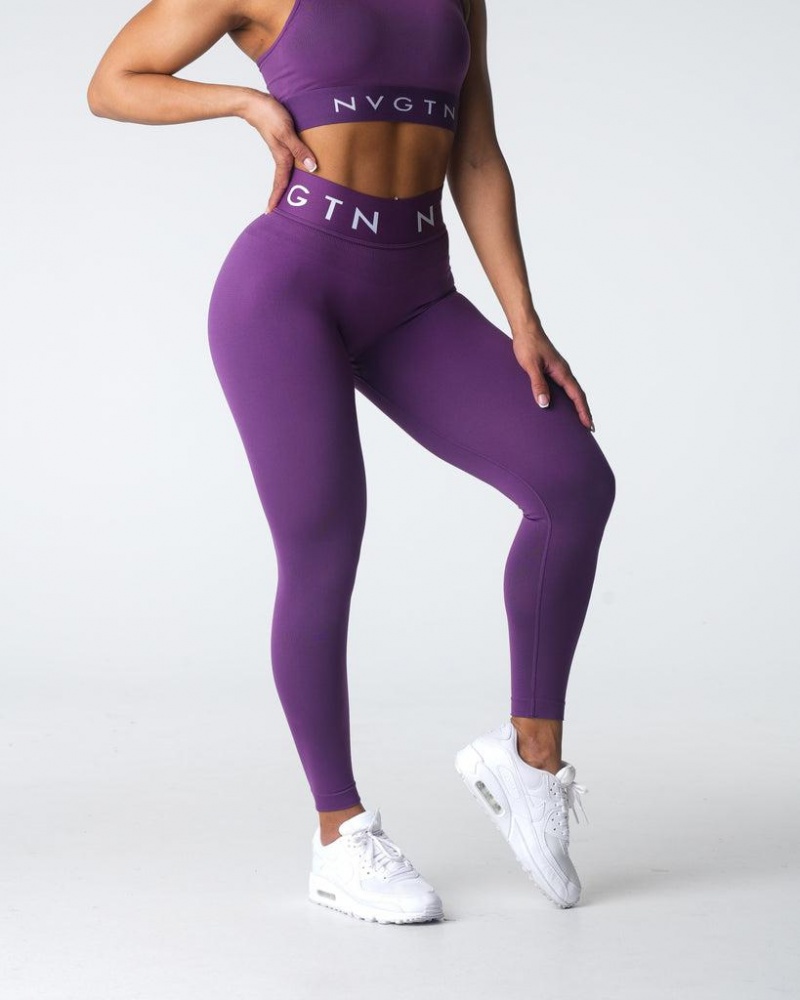 NVGTN Urheilu Seamless Naisten Leggingsit Violetit | FI270PJ