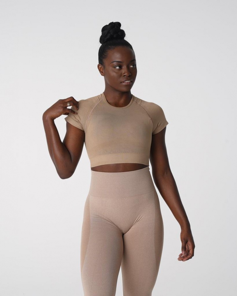 NVGTN Vortex Seamless Top Naisten Urheiluliivit Beige | FI731EB