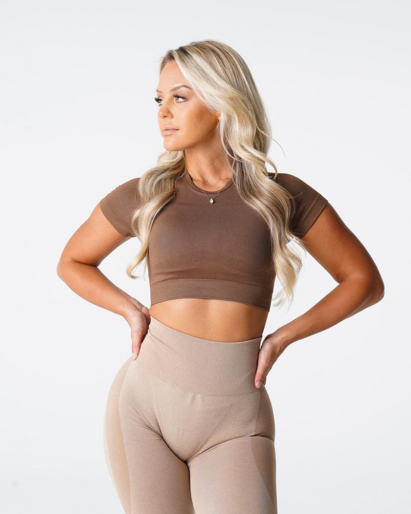 NVGTN Vortex Seamless Top Naisten Urheiluliivit Beige | FI757EB