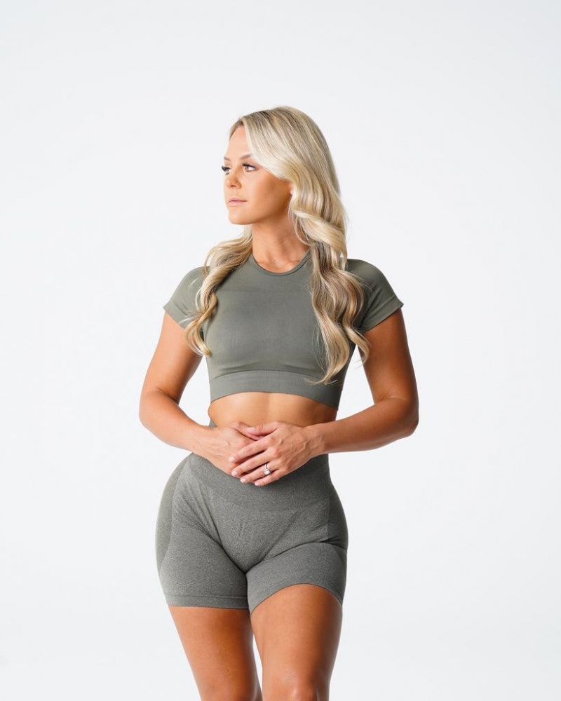 NVGTN Vortex Seamless Top Naisten Urheiluliivit Khaki Vihreä | FI783EB