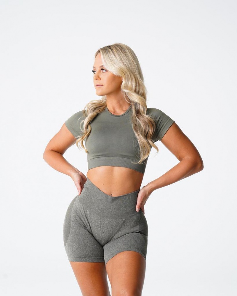 NVGTN Vortex Seamless Top Naisten Urheiluliivit Khaki Vihreä | FI783EB