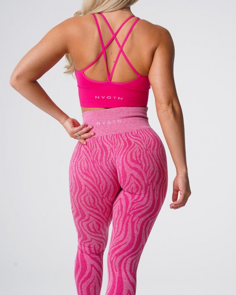 NVGTN Zebra Seamless Naisten Leggingsit Fuksia | FI400PJ