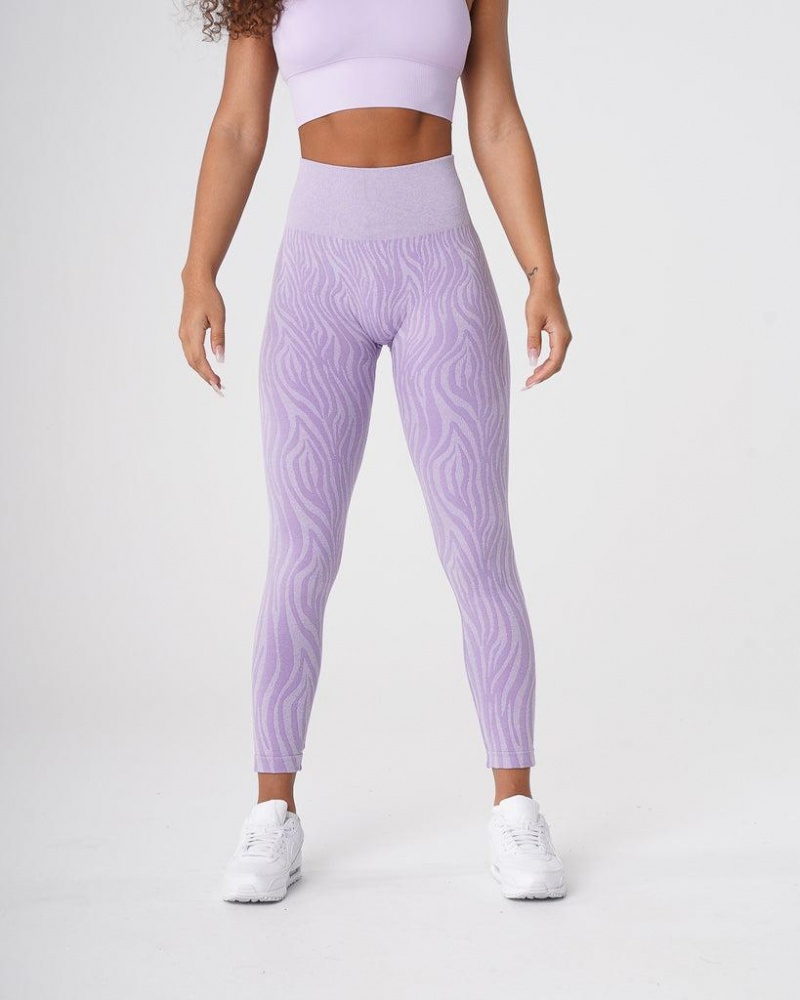 NVGTN Zebra Seamless Naisten Leggingsit Violetit | FI426PJ