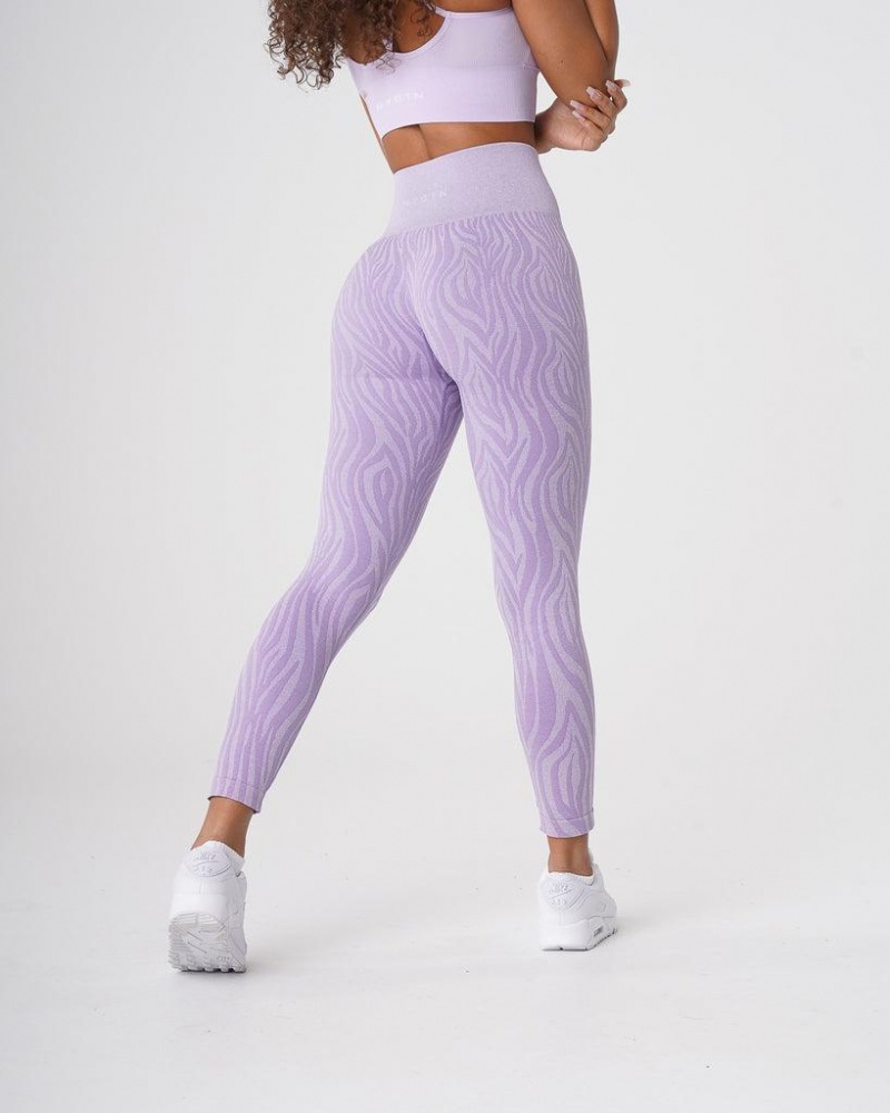 NVGTN Zebra Seamless Naisten Leggingsit Violetit | FI426PJ