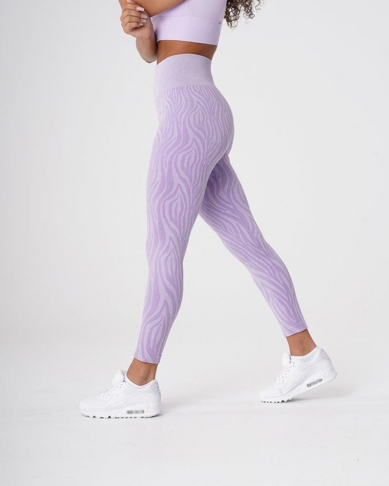 NVGTN Zebra Seamless Naisten Leggingsit Violetit | FI426PJ