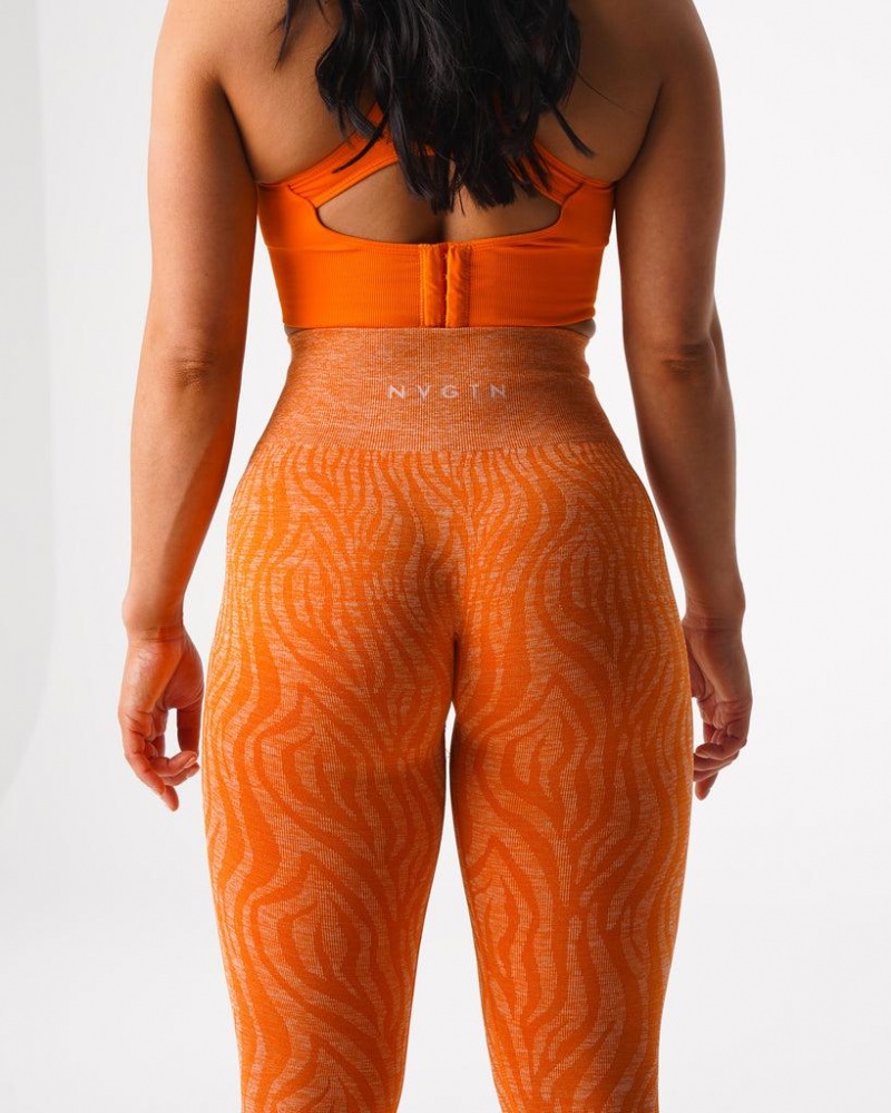 NVGTN Zebra Seamless Naisten Leggingsit Oranssi | FI478PJ